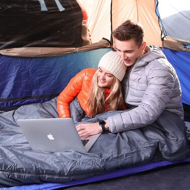 Двомісний спальний мішок KingCamp Oxygen 250 D XL, довгий, до -3°C