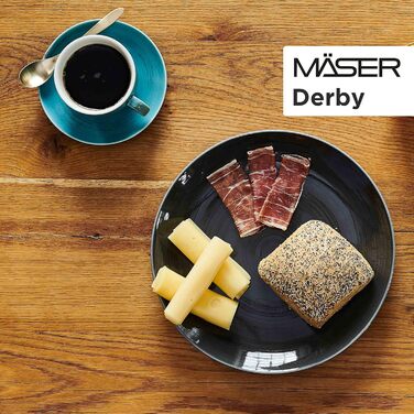 Набір кавових чашок MÄSER Derby Premium для 4 осіб, гастрономічна якість, сучасний дизайн, пастельні кольори, міцна порцеляна