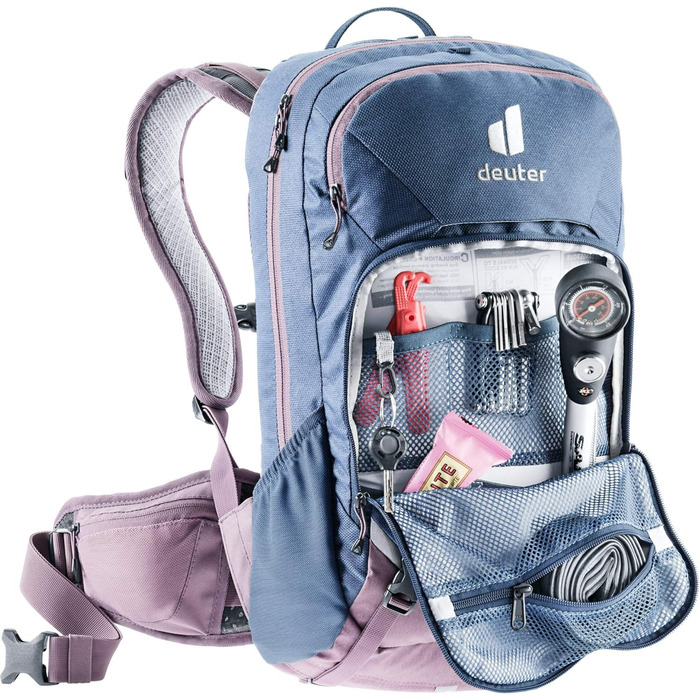 Жіночий велосипедний рюкзак Deuter Attack 14 SL з протектором, 14 л, синій Marine-grape
