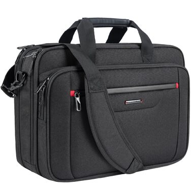 Сумка для ноутбука VANKEAN Premium Briefcase до 17.3 дюймів, чорно-червона