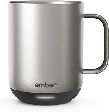 Розумна чашка Ember Smart Mug 2 з регулюванням температури, 295 мл, керування через додаток, акумулятор 1,5 години, LED-дисплей, нержавіюча сталь, оновлений дизайн