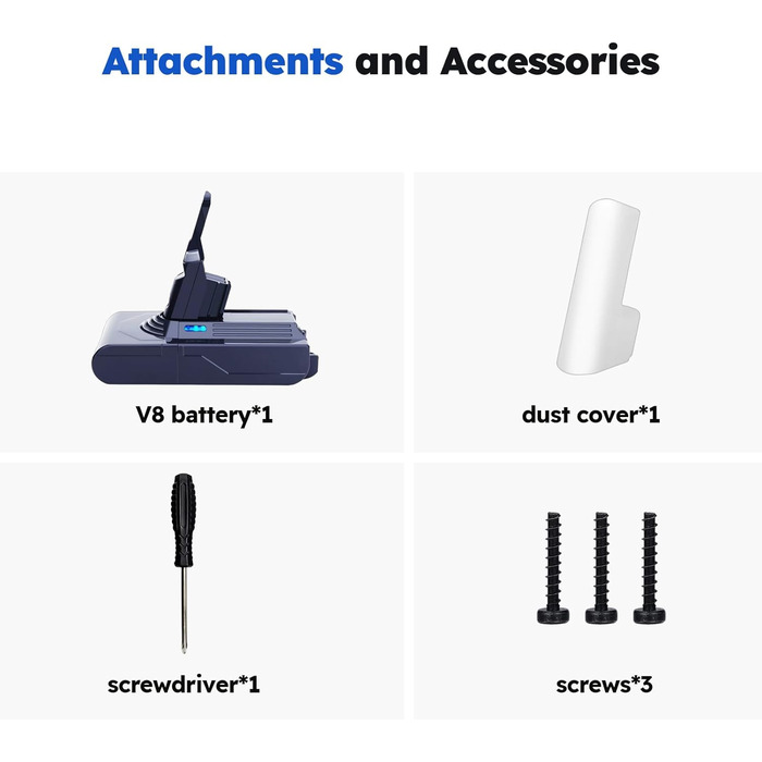 Акумулятор 6000mAh для Dyson V6, DC62, DC74, 967810-21