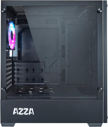 Комп'ютерний корпус AZZA Apollo 430B-DF2 чорний/сірий, загартоване скло, ATX Mid-Tower