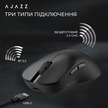 Бездротова миша Ajazz x Nacodex NJ08 MC Black (NJ08-MC-B)