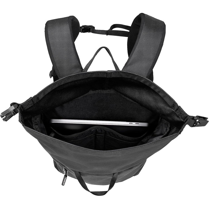 Рюкзак Jack Wolfskin HELSINKI ROLLTOP Ultra Black, міський, водостійкий