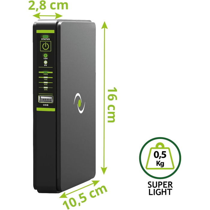 UPS Tecnoware ERA PLUS DC: Захист роутера, відеоспостереження, Powerbank 8800mAh, POE 24V/48V, захист від перепадів напруги та відключень електроенергії до 240 хв