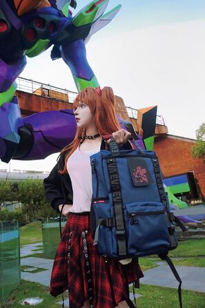 Рюкзак FIREFIRST x RADIO EVA Evangelion з символічним тегом, синій (28×41×14 см)