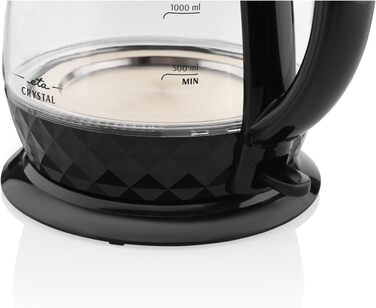Електрочайник ETA Design Crystal 2200 Вт, 1,7 л, з фільтром від накипу, індикатором рівня води та LED-підсвіткою, знімна кришка
