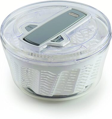Сушарка для салату Zyliss Swift Dry, 6 л, пластикова, біла, з чашею, технологія Aquavent