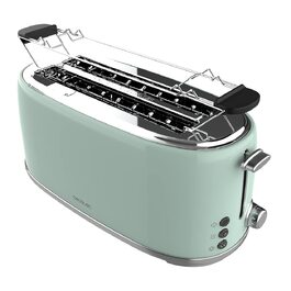 Тостер Cecotec Toast&Taste 1600 Retro Double Green на 4 тости, нержавіюча сталь, 1630 Вт