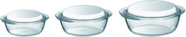 Набір жароміцних сковорідок Pyrex з боросилікатного скла, 3 предмети