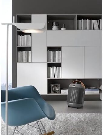 Керамічний обігрівач De'Longhi HFX30C18.AG, мобільний конвектор 1800 Вт, 2 рівні потужності, функція антифрост, сірий