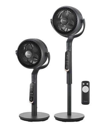 Вентилятор підлоговий Midea FS40-23MR з пультом, 3 швидкості, телескопічна висота, поворот 90°, чорний