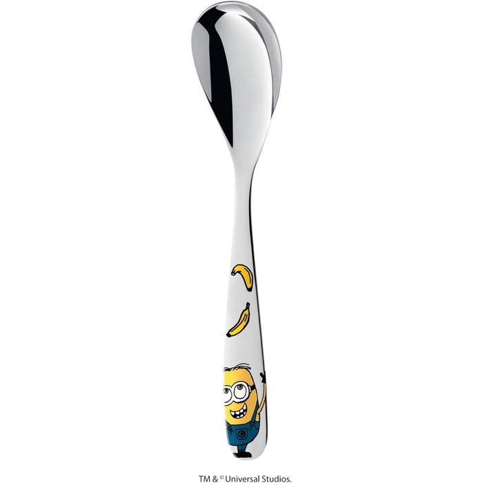 Набір дитячого посуду Minions WMF з порцеляни (3 шт.) з ложкою, від 3 років: тарілка, чашка, ложка, для сніданку, безпечний, миється в посудомийній машині