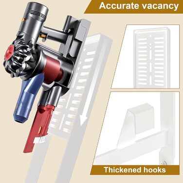 Підставка для пилососа OUTBROS, сумісна з Dyson Gen5, V15s, V15, V12 Slim, V11, V10, V8, V7, V6, тримач аксесуарів, органайзер, біла