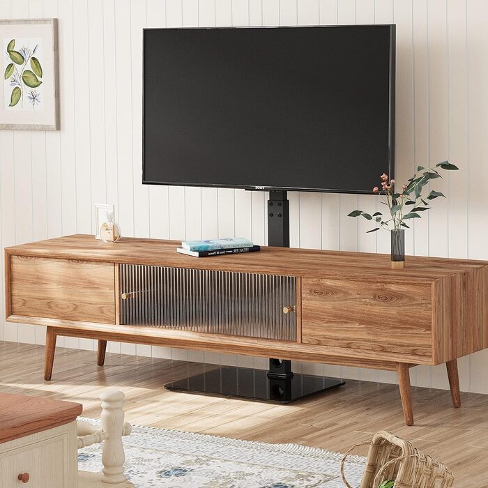Підлогова стійка для телевізора BONTEC 30-70'' (до 40 кг), поворотна і регульована по висоті, для пласких і вигнутих екранів, VESA 600x400 мм
