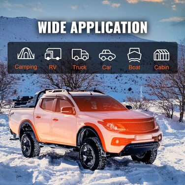 Автономний дизельний обігрівач повітря VEVOR 12V 8кВт з LCD-дисплеєм та пультом керування для авто, автобусів та вантажівок