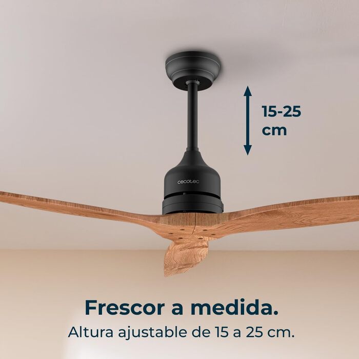 Вентилятор стельовий Cecotec EnergySilence Aero 5270 DarkWood DC 40W 132 см з пультом, таймером, 6 швидкостей, для літа/зими, регульована висота