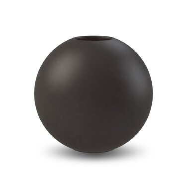 Ваза Cooee Design Ball чорна з порцеляни, ручної роботи, 10x10x9 см (HI-028-02-BK)