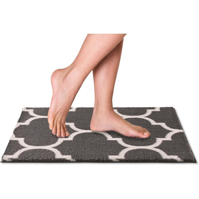 Килимок для ванної Taracarpet Florentiner, темно-сірий, 60x120 см, машинне прання