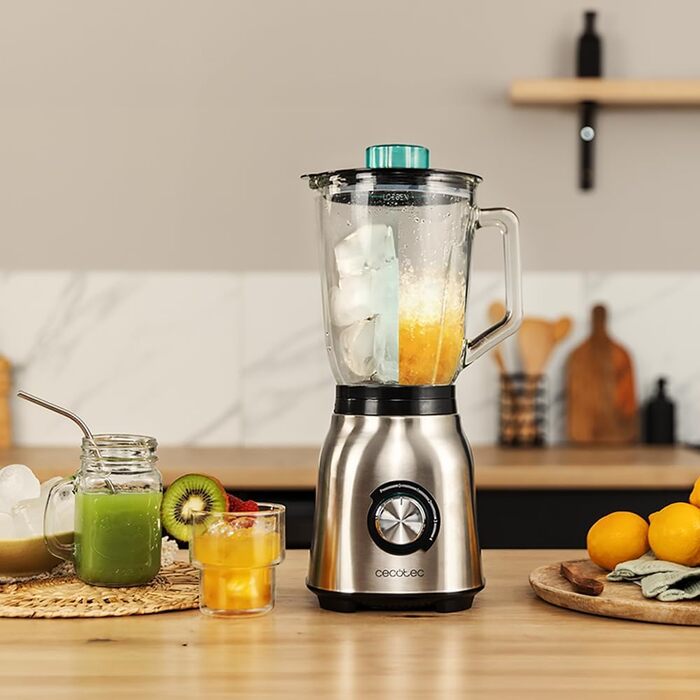 Стаціонарний блендер Cecotec Power Black Titanium 2500MAX Go – 2500 Вт, титанове покриття, 1,8 л, 5 швидкостей + пляшка