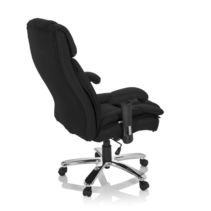 Надміцне крісло / офісне крісло BUILDER XXL I тканина чорна hjh OFFICE