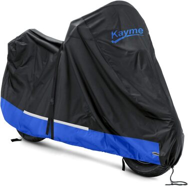 Моточохол Kayme 300D, водонепроникний, зимовий, для мотоцикла, скутера, 235 см, чорний-синій