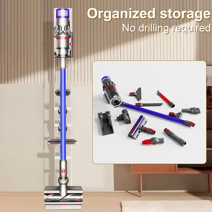 Підставка для пилососа OUTBROS, сумісна з Dyson Gen5, V15s, V15, V12 Slim, V11, V10, V8, V7, V6, тримач аксесуарів, органайзер, біла