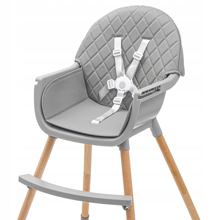 Стілець для годування Baby Mix Freja wooden dark grey 52920, темно-сірий