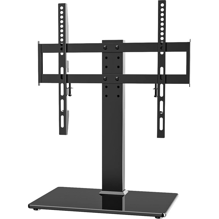 Універсальна підставка для телевізора 27-55" LCD/LED, 9 рівнів регулювання висоти, загартоване скло, кабель-менеджмент, VESA 400x400, HT08B-001