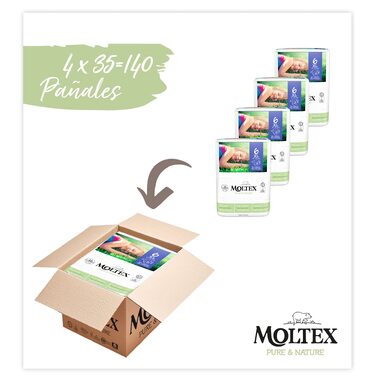 Екологічні підгузки Moltex Pure & Nature, розмір 1 (2-5 кг), 88 шт