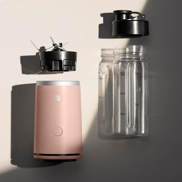 Блендер портативний WMF Mix & Go Touch Smoothie Maker 500 Вт, пляшка для смузі, нержавіюча сталь, рожевий (Pearl Blush)