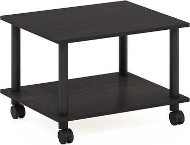 Підставка для комп'ютера Furinno Econ для офісу, з роликами, 2-рівнева, Espresso/Schwarz