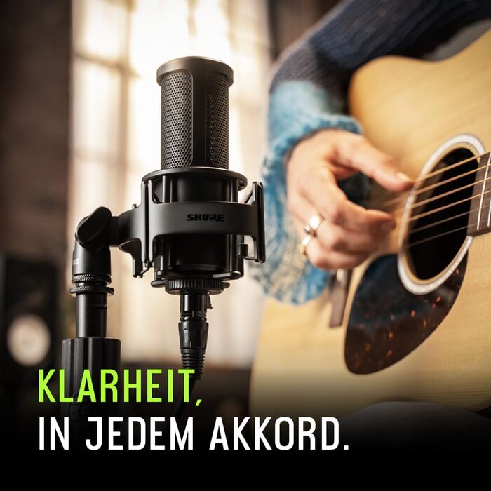 Студійний конденсаторний мікрофон Shure SM4 XLR для вокалу та інструментів, металева конструкція, якісний звук