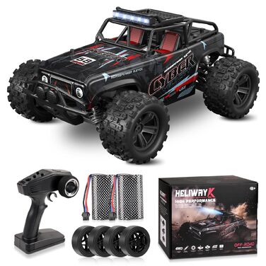 Радіокерований позашляховик 1:18, 4WD, 40 км/год, 2 батареї, 2.4GHz, чорний - іграшка для дітей та дорослих