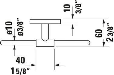 Кільце для рушника Duravit Karree, настінне, хром, 20x6 см