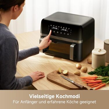 Аерофритюрниця Mova AeroChef FD20 Pro з двома зонами приготування, 9 л, 2700 Вт, SyncFinish, діапазон температур 40-230 °C