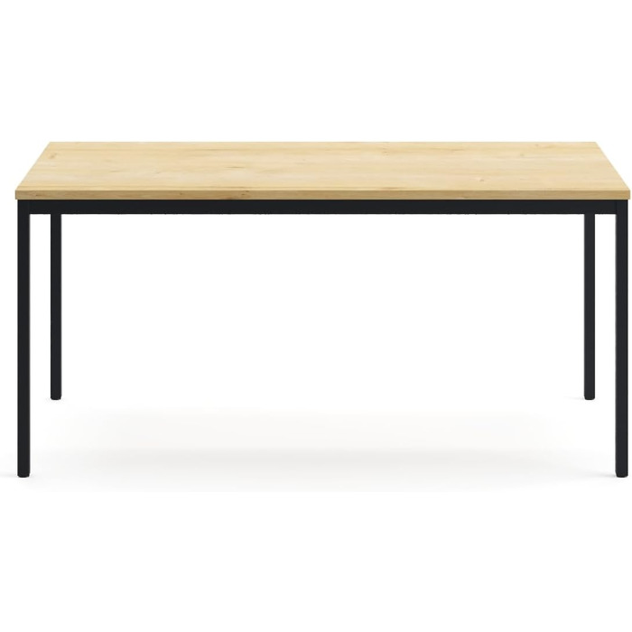 Стіл furni24 160x80x75 см, сталь, дуб, для офісу, кухні, геймінгу, TÜV/GS, легкий монтаж, багатофункціональний, антрацит