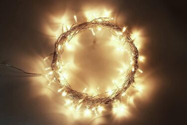 Гірлянда світлодіодна Gresonic 40м, 400 LED, струмопровідна, для внутрішнього та зовнішнього використання, тепле біле світло, для вечірки, весілля, Різдва