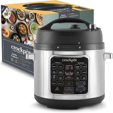 Мультиварка Crockpot Turbo Express 14-в-1, 5,6 л, скороварка, пароварка, шеф-гарячий, для 6+ осіб, модель CSC062X