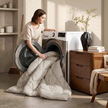 Всесезонна ковдра CozyLux з натурального льону, 240x260 см