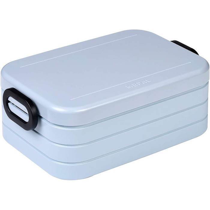 Ланчбокс Mepal Lunch to go Set з контейнером Lunchpot, великий бенто-бокс з відділеннями для дорослих, Old Nordic Blue, Medium