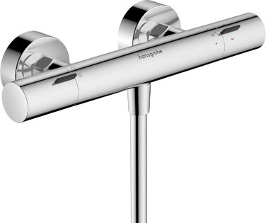 Змішувач для ванної Hansgrohe Ecostat Fine - n Aufputz з термостатом та блокуванням безпеки (SafetyStop) 40°C, для 2 споживачів (Хром)