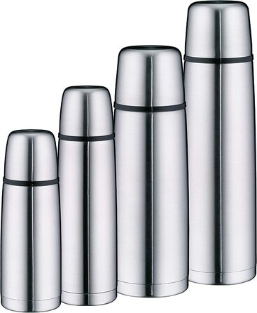 Термос alfi ISOTHERM PERFECT 500 мл з нержавіючої сталі з чашкою, герметичний, з гвинтовою кришкою, зберігає тепло, без відбитків, довговічний, можна мити в посудомийній машині, BPA-free