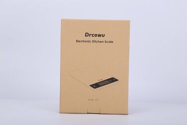 Цифрові кухонні ваги Drcowu 15 кг, водонепроникні, з LCD-дисплеєм, високоточні до 1 г, сенсорне управління, тара, велика панель з нержавіючої сталі, сріблясті
