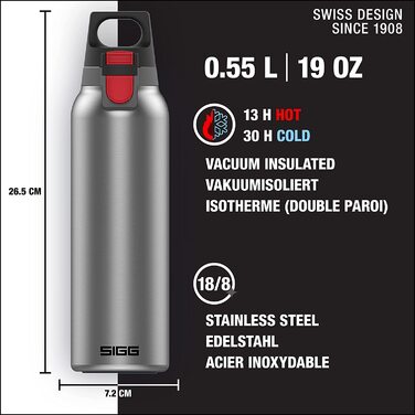 Термопляшка Sigg Hot & Cold ONE Light 0,55 л сіра