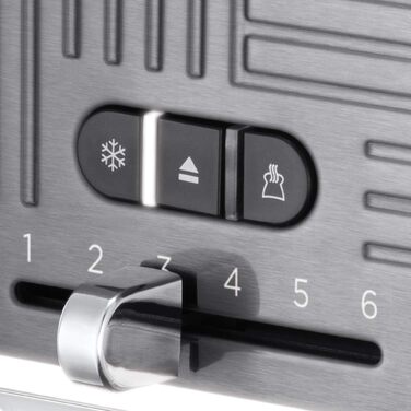 Тостер Russell Hobbs Geo Edelstahl Grau на 2 тости, нержавіюча сталь, 6 режимів, розморожування, підігрів, широкі слоти для хліба