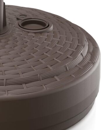 Підставка для парасольки садової Umbra Rattan кругла, пластикова, для тераси, пляжу - наповнювана (пісок/вода/гравій)