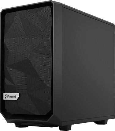 Корпус Fractal Design Meshify 2 Nano Black TG Dark Tint, скляна панель, чорний, компактний формат, для ігрового ПК