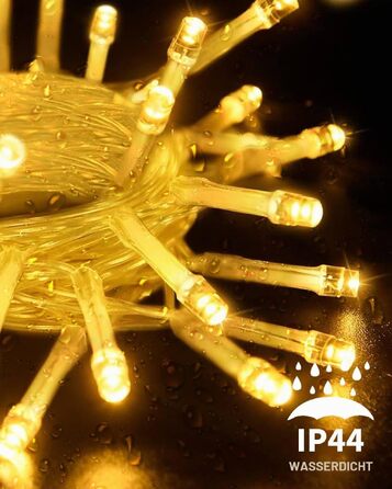 Світлодіодна гірлянда для вулиці 60м, 300 LED вогників теплого білого кольору, різдвяна ілюмінація
